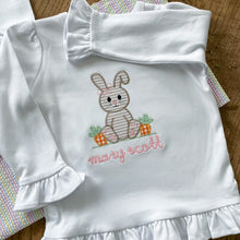 Load image into Gallery viewer, Bunny with Carrots Appliquéd Design
