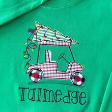 Load image into Gallery viewer, Holiday Golf Cart Appliqué Design
